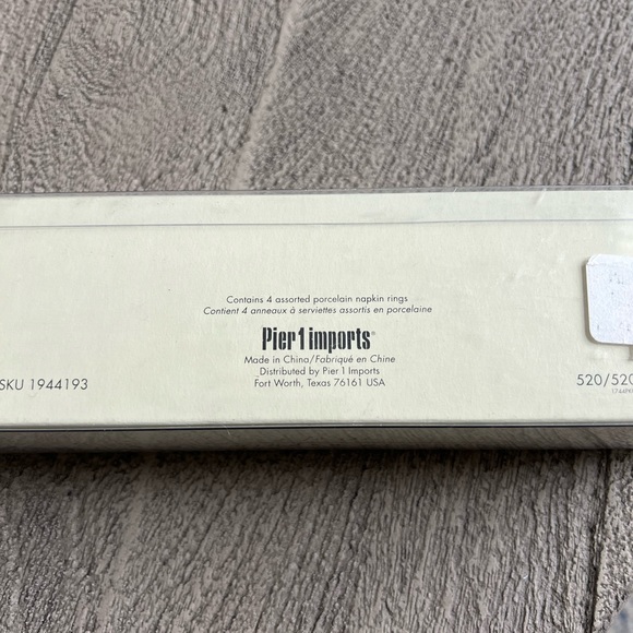 Pier 1 Mandarin Cobalt blue set of 3 napkin rings - Picture 6 of 6